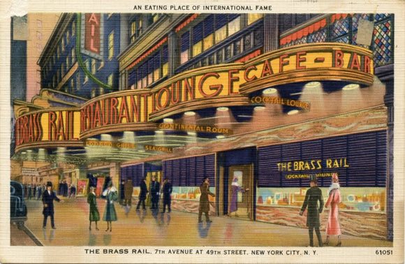 The Brass Rail, 7th Avenue at 49th Street, New York City, NY-Carey's Emporium