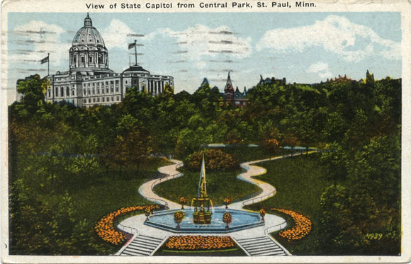 Views of State Capitol from Central Park, St. Paul, MN-Carey's Emporium