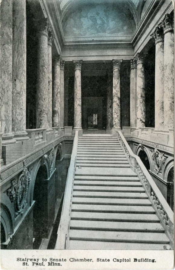 Stairway to Senate Chamber, State Capitol Building, St. Paul, MN-Carey's Emporium