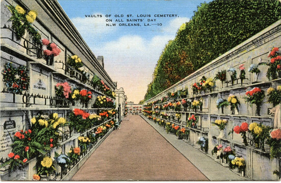 Vaults of Old St. Louis Cemetery, On All Saints Day, New Orleans, LA-Carey's Emporium