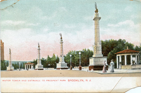 Water Tower and Entrance to Prospect Park, Brooklyn, NY-Carey's Emporium