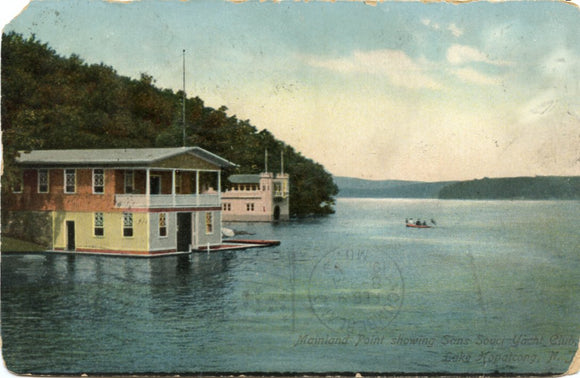 Mainland Point Showing Sans Souci Yacht Club, Lake Hopatcong, NJ-Carey's Emporium