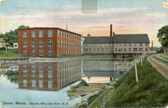 Abbotts Mill, View from R. R., Dexter, ME-Carey's Emporium