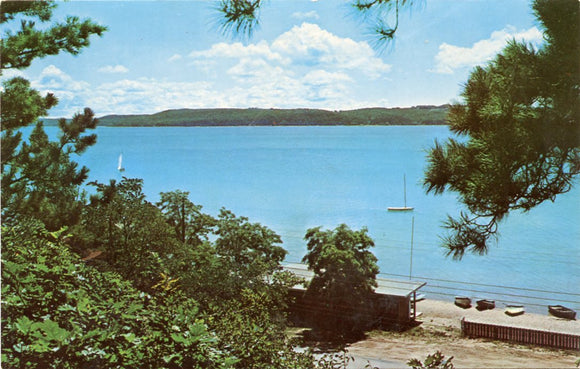 Beautiful Crystal lake from Chimney Corners, North of Frankfort, MI-Carey's Emporium