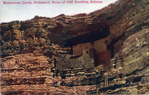 Montezuma Castle, Prehistoric Ruins of Cliff Dwellers, AZ-Carey's Emporium