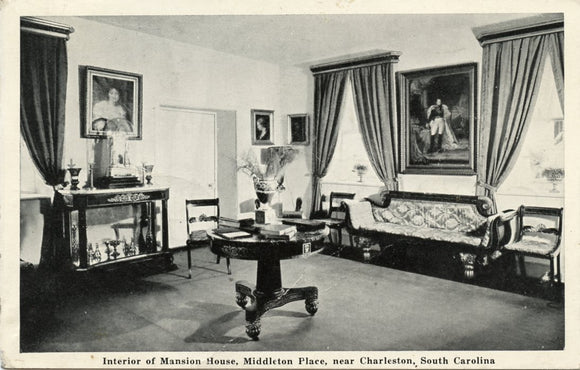 Inerior of Mansion House, Middleton Place, near Charleston, SC-Carey's Emporium