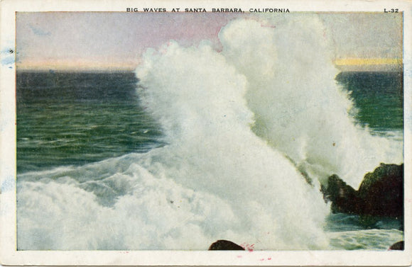 Big Waves at Santa Barbara, CA-Carey's Emporium