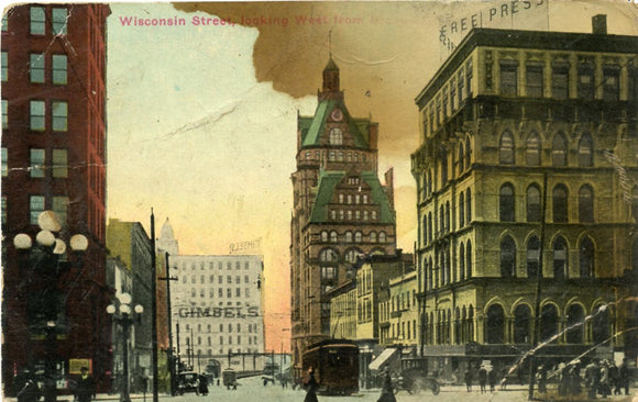 Wisconsin Street, Looking West, Milwaukee, WI-Carey's Emporium