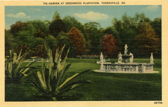 The Garden at Greenwood Plantation, Thomasville, GA [Postcard]