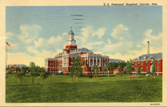 U. S. Veterans' Hospital, Lincoln, NE [Postcard]