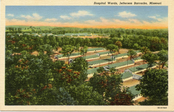Hospital Wards, Jefferson Barracks, MO [Postcard]