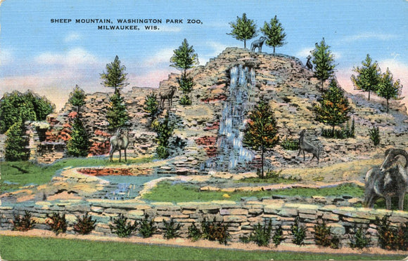 Sheep Mountain, Washington Park Zoo, Milwaukee, WI [Postcard]