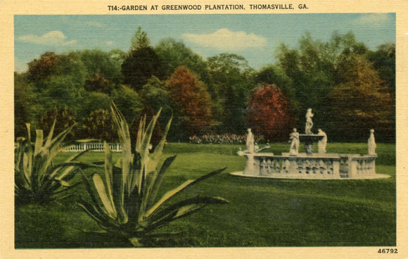The Garden at Greenwood Plantation, Thomasville, GA [Postcard]