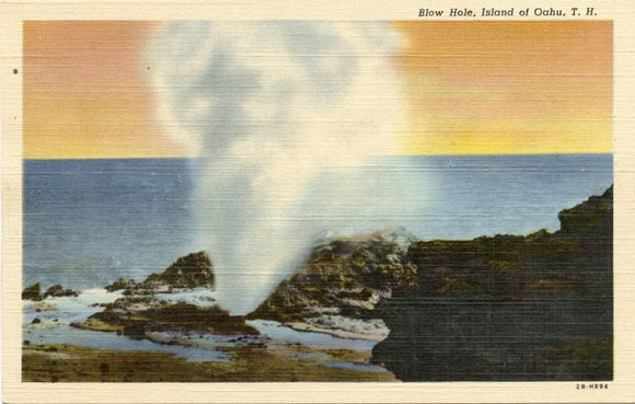 Blow Hole, Island of Oahu, TH [Postcard]