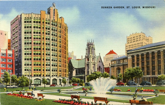 Sunken Garden, St. Louis, MO [Postcard]