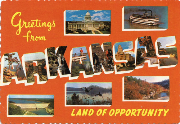 Greetings from Arkansas Large Letter [Postcard]