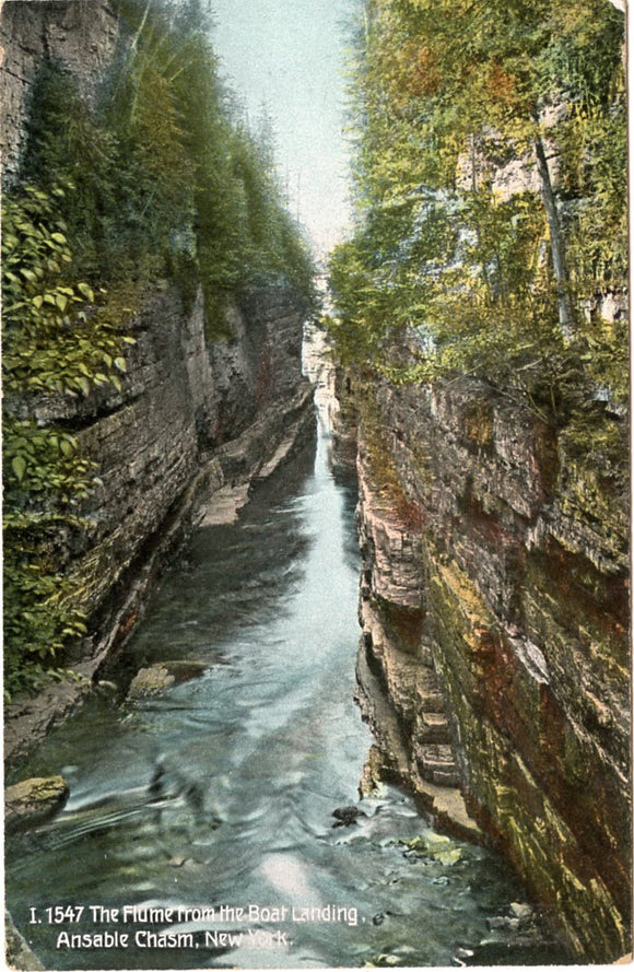 The Flume from the Boat Landing, Ausable Chasm, NY