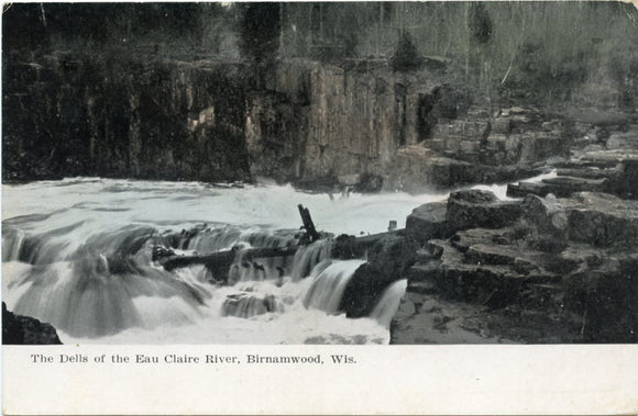 The Dells of the Eau Claire River, Birnamwood, WI [Postcard]