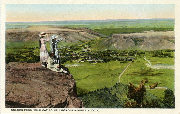 Golden from Wildcat Point, Lookout Mountain, CO [Postcard]