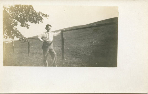 Man in Field [Postcard]