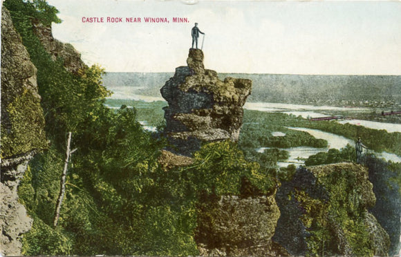 Castle Rock near Winona, MN [Postcard]