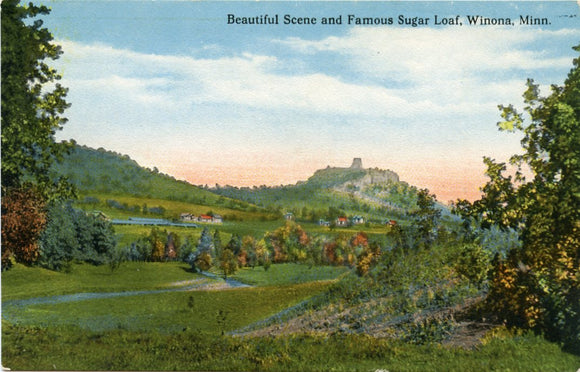 Beautiful Scene and Famous Sugar Loaf, Winona, MN [Postcard]