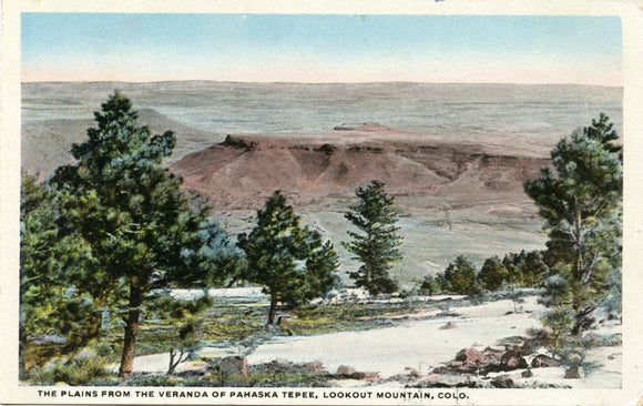 The Plains from the Veranda of Pahaska Tepee, Lookout Mountain, CO [Postcard]