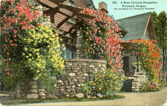 A Rose Covered Bungalow, Portland, OR [Postcard]