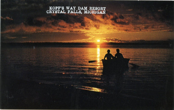 Kopp's Way Dam Resort, Crystal Falls, MI [Postcard]