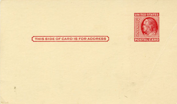 U. S. Postal Card, Two Cents [Postcard]