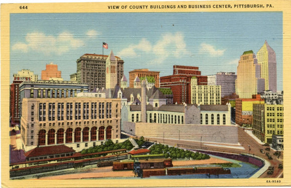 View of County Buildings and Business Center, Pittsburgh, PA [Postcard]