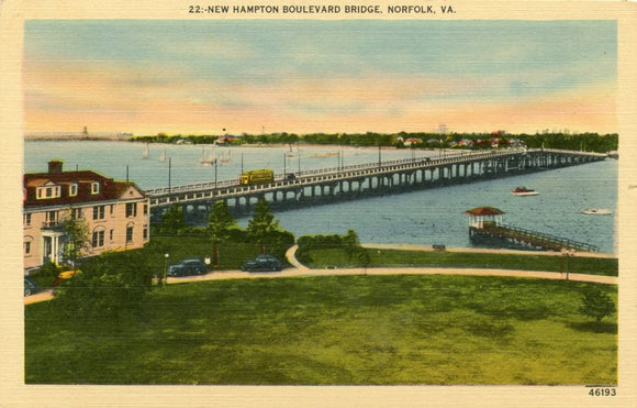New Hampton Boulevard Bridge, Norfolk, VA [Postcard]