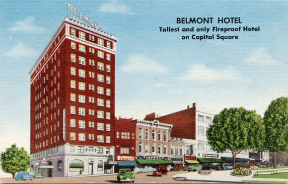 Belmont Hotel, Tallest and only Fireproof Hotel on Capital Square, Madison, WI [Postcard]
