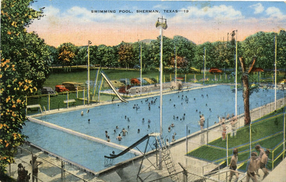 Swimming Pool, Sherman, TX [Postcard]