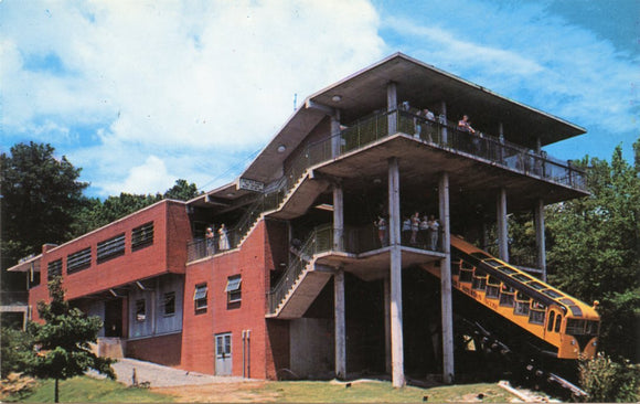 Incline Car and Station, at the top of Lookout Mountain, Chattanooga, TN [Postcard]