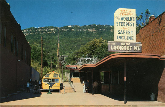 The Incline Station, at the Foot of Lookout Mountain, Chattanooga, TN [Postcard]