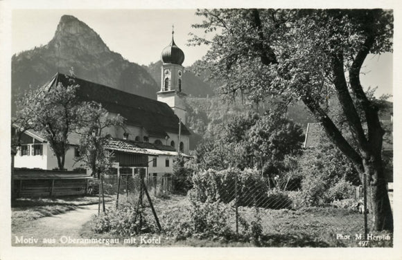 Motiv aus Overammergau mit Kofel [Postcard]