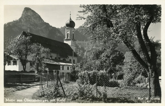 Motiv aus Oberammergau mit Kofel [Postcard]