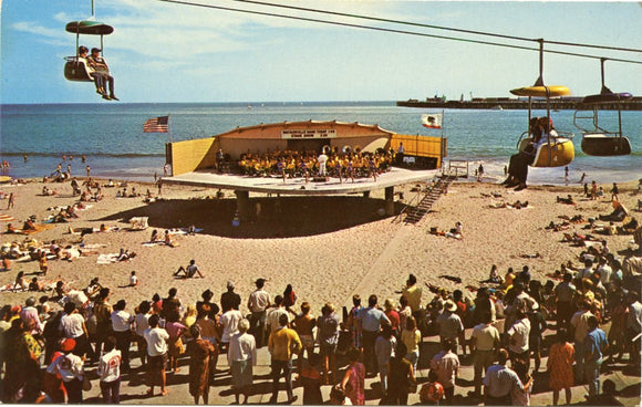 The Watsonville City Band at the Santa Cruz Beach and Boardwalk, CA [Postcard]