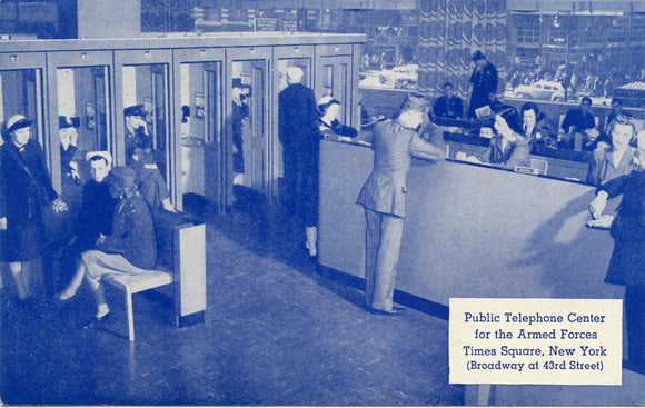 Public Telephone Center for the Armed Forces, Times Square, New York, NY [Postcard]