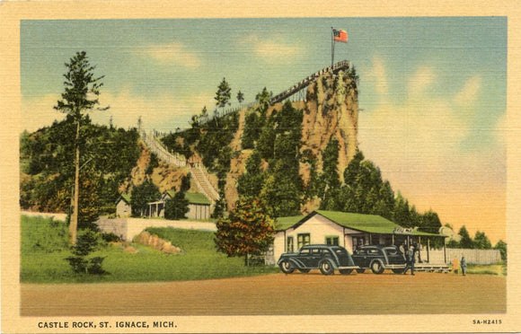 Castle Rock, St. Ignace, MI [Postcard]
