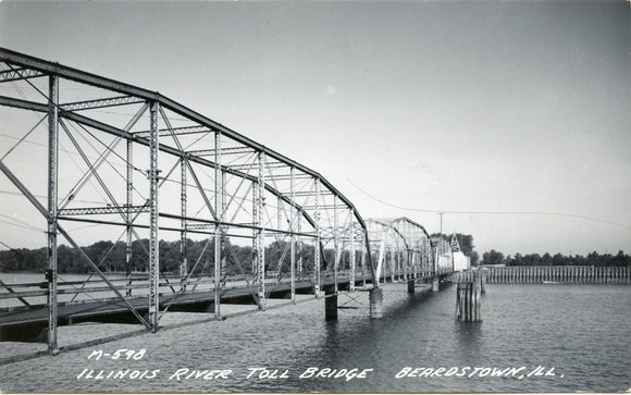 Illinois River Toll Bridge, Beardstown, IL [Postcard]