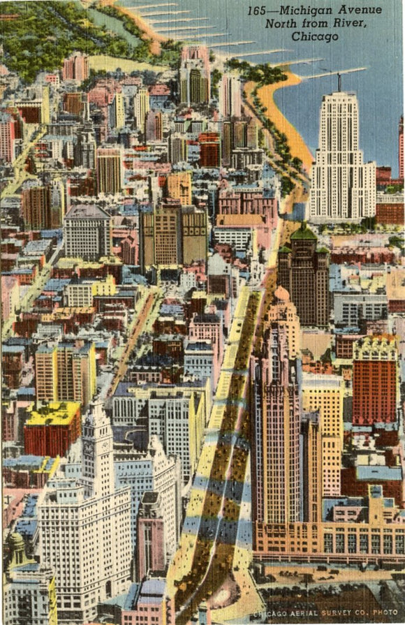 Michigan Avenue, North from River, Chicago, IL [Postcard]