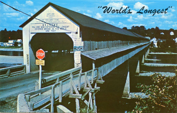 World's Longest Covered Bridge, New Brunswick [Postcard]