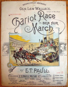 Chariot Race (Ben Hur March), Words and music by E. T. Paull - Carey's Emporium