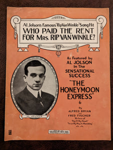 Who Paid the Rent for Mrs. Rip Van Winkle? by Alfred Bryan and Fred Fischer