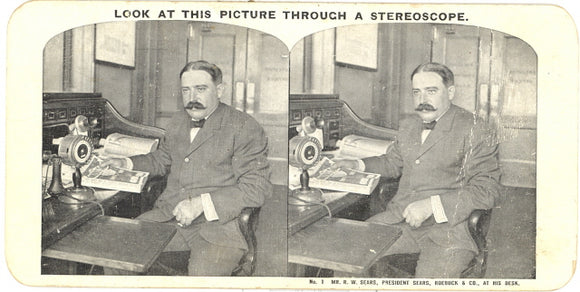 Mr. R. W. Sears, President, Sears, Roebuck & Co., at his desk - Carey's Emporium