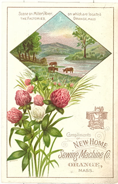 New Home Sewing Machine Co., For Sale, by M. J. Brown, Lowell, Mass. - Carey's Emporium